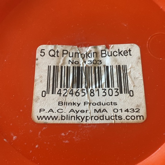 Vintage Blinky Jack-o-Lantern Pumpkin 5 Quart Trick or Treat Candy Bucket - Picture 2 of 8